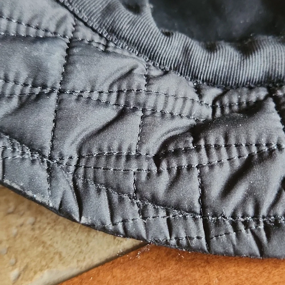 Kate Spade Black Quilted Bucket Hat with Bow - Picture 7 of 9